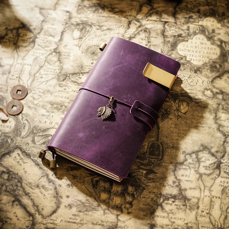 Hochwertiges Leder Traveler Notebook – Handgefertigtes Vintage Tagebuch & Organizer aus Rindsleder