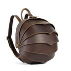 Vintage Beetle Leder Rucksack – Handgefertigter Unisex Daypack aus echtem Rindsleder im Street-Style