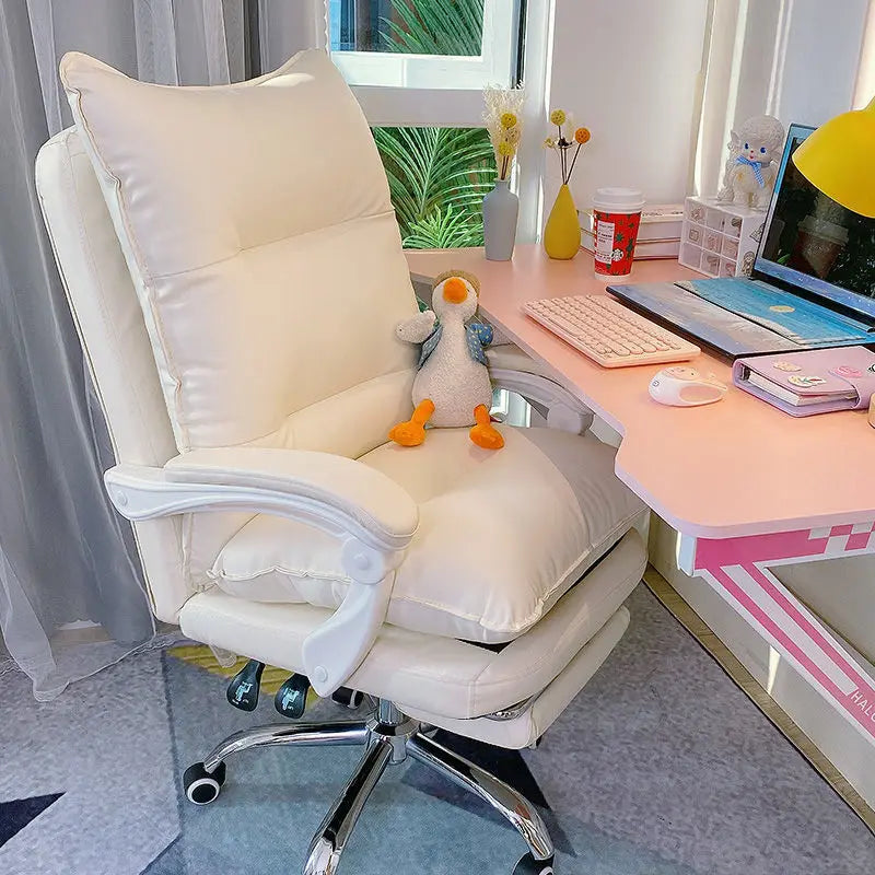 Ergonomischer Gaming Chair aus Leder – Bequemer Sofa-Gamingstuhl mit hoher Rückenlehne, Drehfunktion & Armlehnen für Schlafzimmer, Büro & Gaming Setup