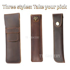 Vintage Leder Stifteetui aus Echtleder – Handgefertigtes Retro Pen Case für Füllfederhalter & Schreibwaren | Schutz & Stil für Schule & Büro