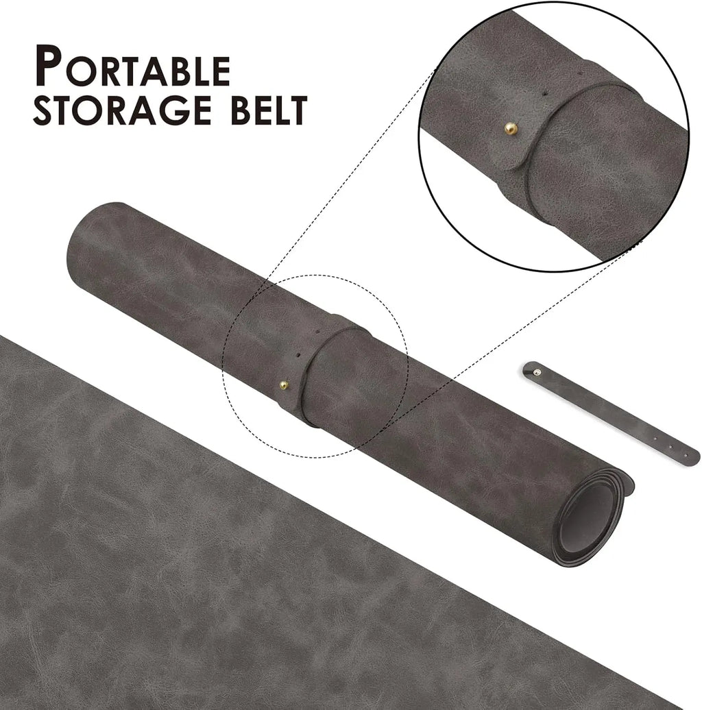 YSAGi Leder Schreibtischunterlage – Große Rutschfeste PU Desk Mat für Büro & Zuhause, Mauspad und Tastaturunterlage