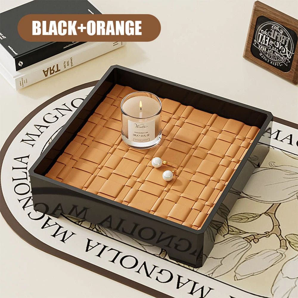 Luxury Ablageschale in Lederoptik – Elegante Aufbewahrungsbox für Schlüssel, Schmuck, Münzen & Aromatherapie-Dekor