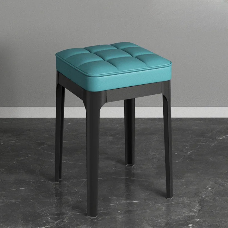 Bunte PU-Esshocker mit dicker Polsterung – Stapelbarer Designer-Sitzhocker für Restaurant, Küche &amp; kleine Räume 