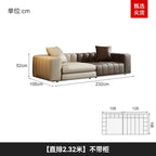 Luxus Lounge Sofa aus Echtleder im nordischen Stil – Kompaktes Designer-Ecksofa mit High-Rebound-Polsterung für modernes Wohnen