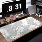 Tapis de souris en cuir Kawaii Katzen XXL – Grand choix de modèles de chasse pour le clavier, ordinateur portable et de bureau 