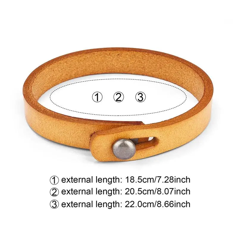 Vintage Echtleder Wickelarmband – Handgeflochtenes Leder Cuff Armband für Damen & Herren, verstellbares Partnerarmband im Punk-Stil