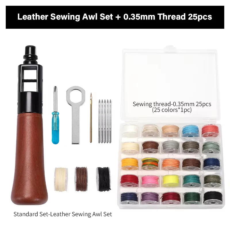 WUTA Leder Handnähmaschine Speedy Stitcher – Profi Nähahle Set für Leder, Canvas & Reparaturen