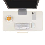 Gaming Mouse Pad aus PU Leder – Wasserdichte, rutschfeste Schreibtischunterlage in Uni-Farbe, einseitig & individuell anpassbar