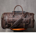 MUNUKI Vintage Crazy Horse Leder Reisetasche - Große Herren Duffle Bag aus echtem Rindsleder, robuste Weekend- &amp; Travel Tote Bag 