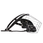 Hundemaulkorb aus Metall &amp; Leder – Atmungsaktiver, verstellbarer Maulkorb mit Lederführung für Hunde