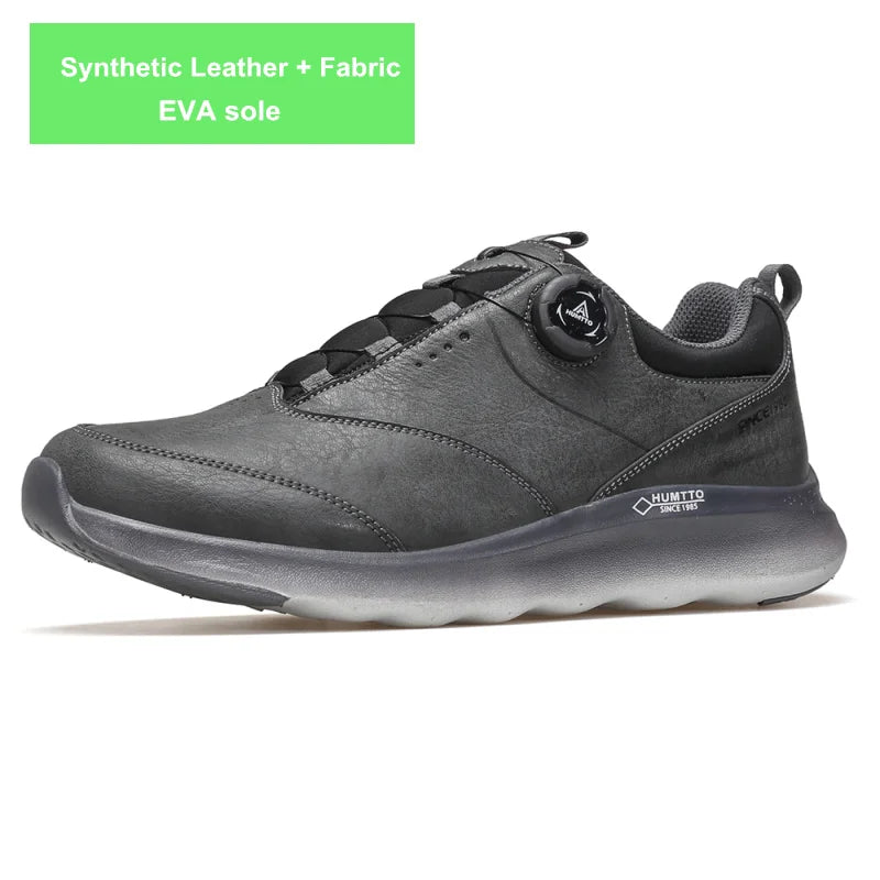 HUMTTO Herren Leder Sneaker – Luxus Outdoor Hiking Boots, Atmungsaktive Wander- und Trekking-Schuhe, Rutschfest & Wasserabweisend