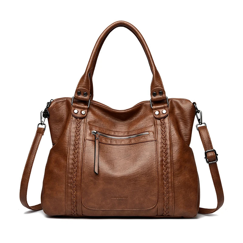AMYMANG Damen Schultertasche aus echtem weichem Leder – Luxuriöse Crossbody &amp; Casual Tote Handtasche