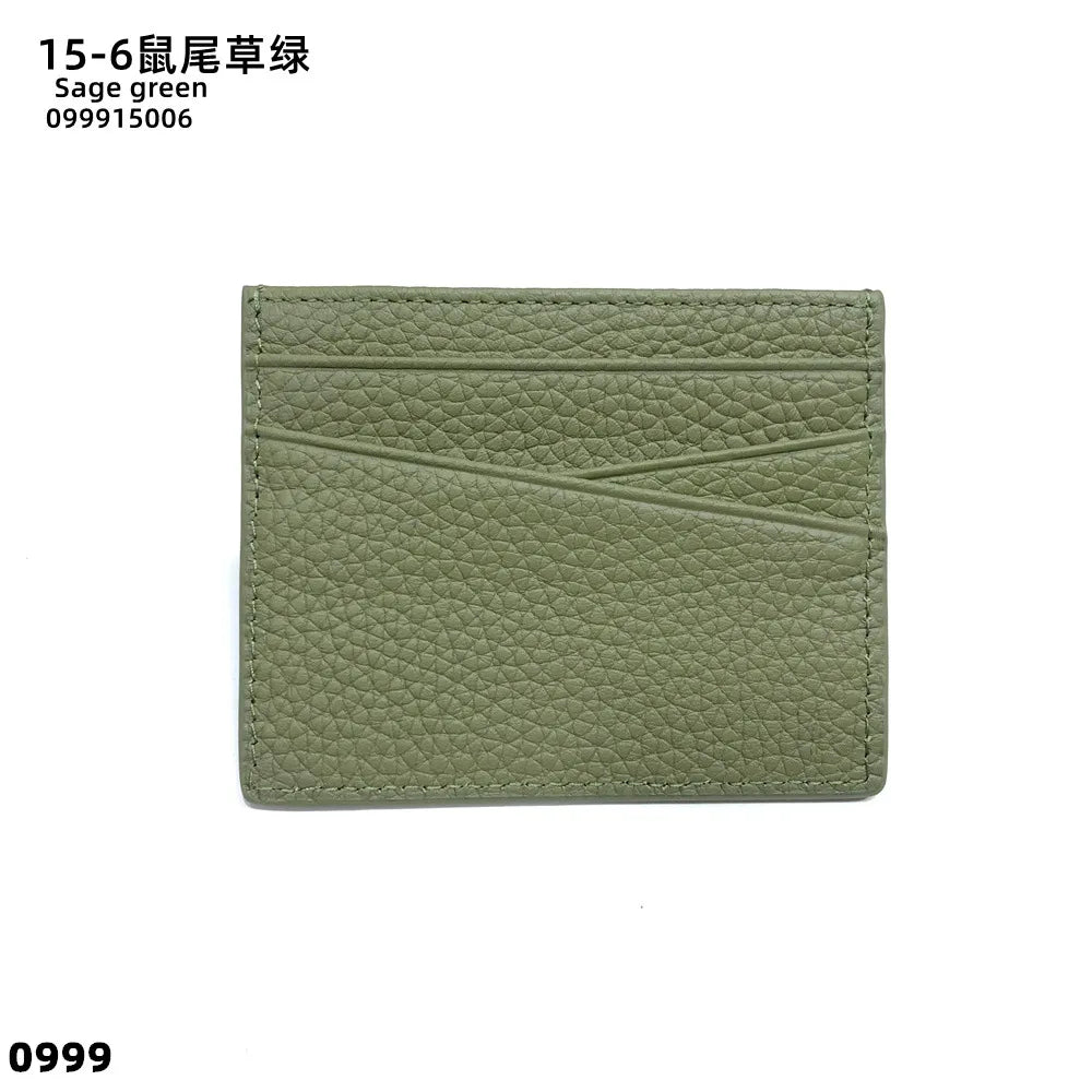 Véritable carte avec initiales – Slim Luxus Card Holder aus Rindsleder für Damen &amp; Herren | Porte-monnaie personnalisé