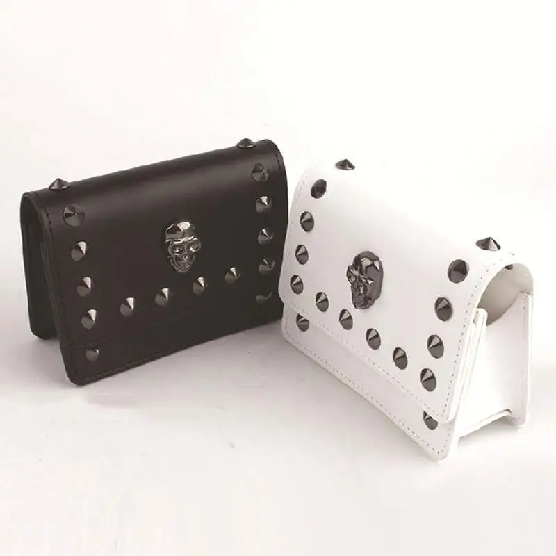 Golf Rangefinder Tasche aus PU-Leder – Magnetische Gürteltasche mit Skull-Design für Laser Entfernungsmesser