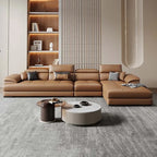 Europäisches Luxus Ecksofa aus Echtleder – Modulares L-Form Designer-Sofa for das Wohnzimmer, moderne et élégant