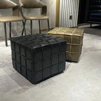 Puzzle Cube Sitzhocker aus PU-Leder – Light Luxury Ottoman & Schuhwechsel-Hocker, platzsparendes Design für Wohnzimmer & Flur