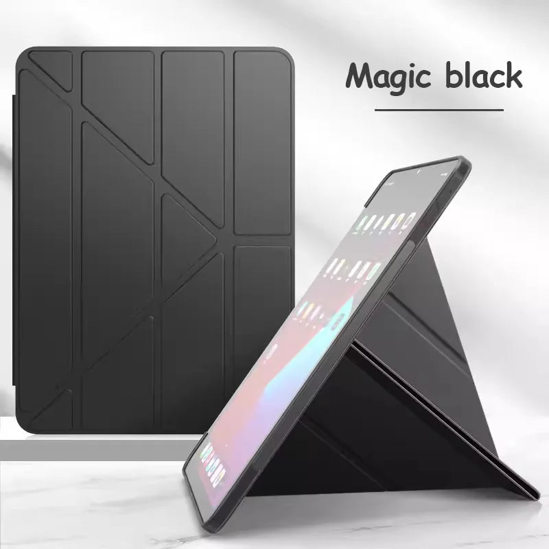 Étui à rabat en cuir pliable en Y pour iPad Mini, iPad Air et iPad Pro – Étui ultra résistant pour tablette avec fonction support (11 pouces) 