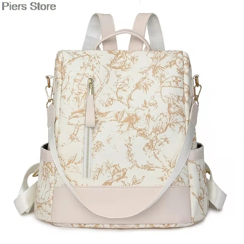 Großer Damen Rucksack aus weichem Lederlook – Modischer Softback Studentinnen-Rucksack mit viel Stauraum