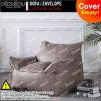 Luxuriöser Lazy Sofa Bean Bag Bezug aus Faux-Wildleder – Single Sitzsack-Hülle ohne Füllung für Wohnzimmer & Leseecke