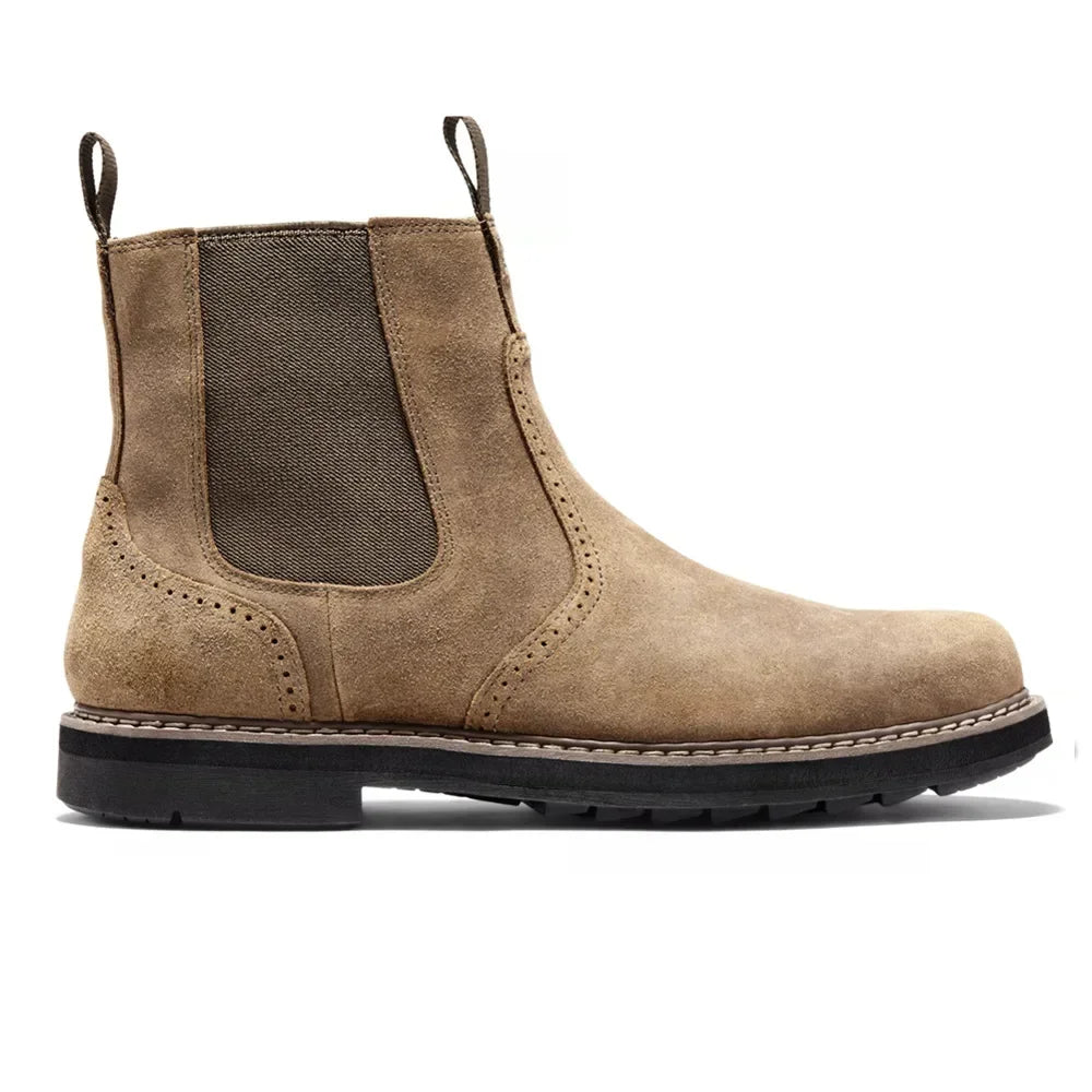 COZOK Botas Chelsea para Hombre - Botas de Cuero Retro, Hechas a Mano, Bequem für Alltag, Motorrad &amp; Combat, Große Größen 39-48