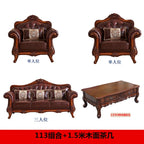 Luxuriöses Europa Ledersofá für Wohnzimmer – U-förmiges Designer-Sofa aus echtem Rindsleder &amp; Massivholz im skandinavischen Stil