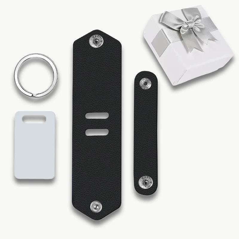 Personalisierter Leder-Schlüsselanhänger mit Foto & Gravur – Individueller Keyring mit Lasertext, emotionales Geschenk für Familie, Freunde & Partner