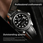 MAIKES Brassard de luxe en cuir avec dégagement rapide - Brassard Premium 20 mm / 21 mm / 22 mm avec fermeture papillon pour brassard élégant