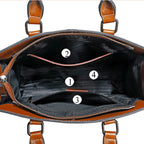 Damen Handtasche aus echtem Leder – Vielseitige Tote Bag & Crossbody Tasche aus Rindsleder für Büro, Shopping & Alltag
