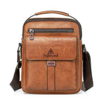 Herren PU-Leder Schultertasche – Stylische Crossbody Tasche para exteriores, deportes, viajes y paseos