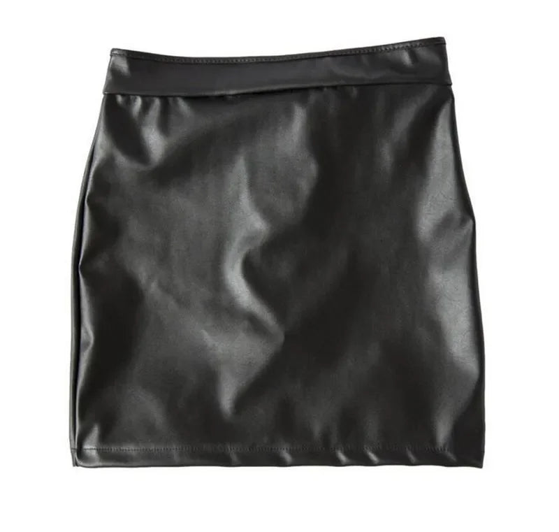 Schwarzer Damen Minirock aus mattem Leder – Bleistiftrock de cintura alta en Skinny-Passform, figurbetonter Club- &amp; Fashion-Rock para todas las etiquetas y eventos 