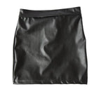 Schwarzer Damen Minirock aus mattem Leder – Bleistiftrock de cintura alta en Skinny-Passform, figurbetonter Club- &amp; Fashion-Rock para todas las etiquetas y eventos 