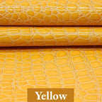 PU Kunstleder mit Krokodil-Prägung – Eleganter Lederstoff für DIY, Taschen, Möbel & Dekoration