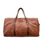 OLN Fitness- &amp; Reisetasche unisex - Bolsa de lona de cuero PU con cierre, bolsa de gimnasio vintage para deportes, viajes y viajes