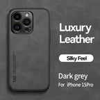 Luxus Magnetische Schafsleder iPhone Hülle – Matte Leder Case mit Soft Bumper für iPhone 7 bis iPhone 16 Pro Max
