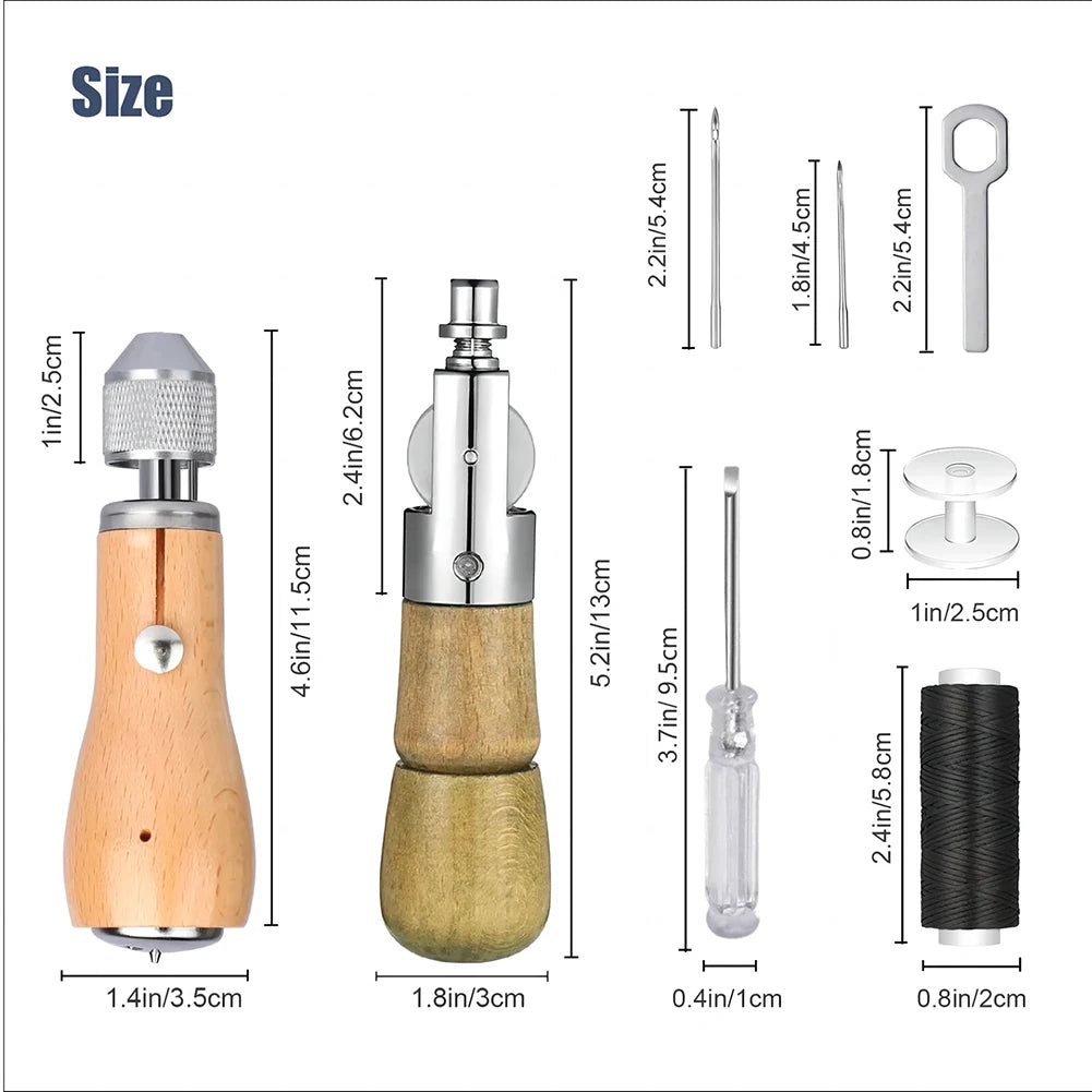 Juego de herramientas de cuero con grapadora Speedy Lock – Máquina manual profesional para cuero, lienzo y reparación