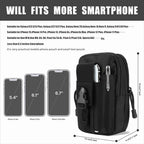 Taktische Handy Gürteltasche EDC - Riñonera compacta para exteriores con más bolsas para todos los días, usos y actividades 