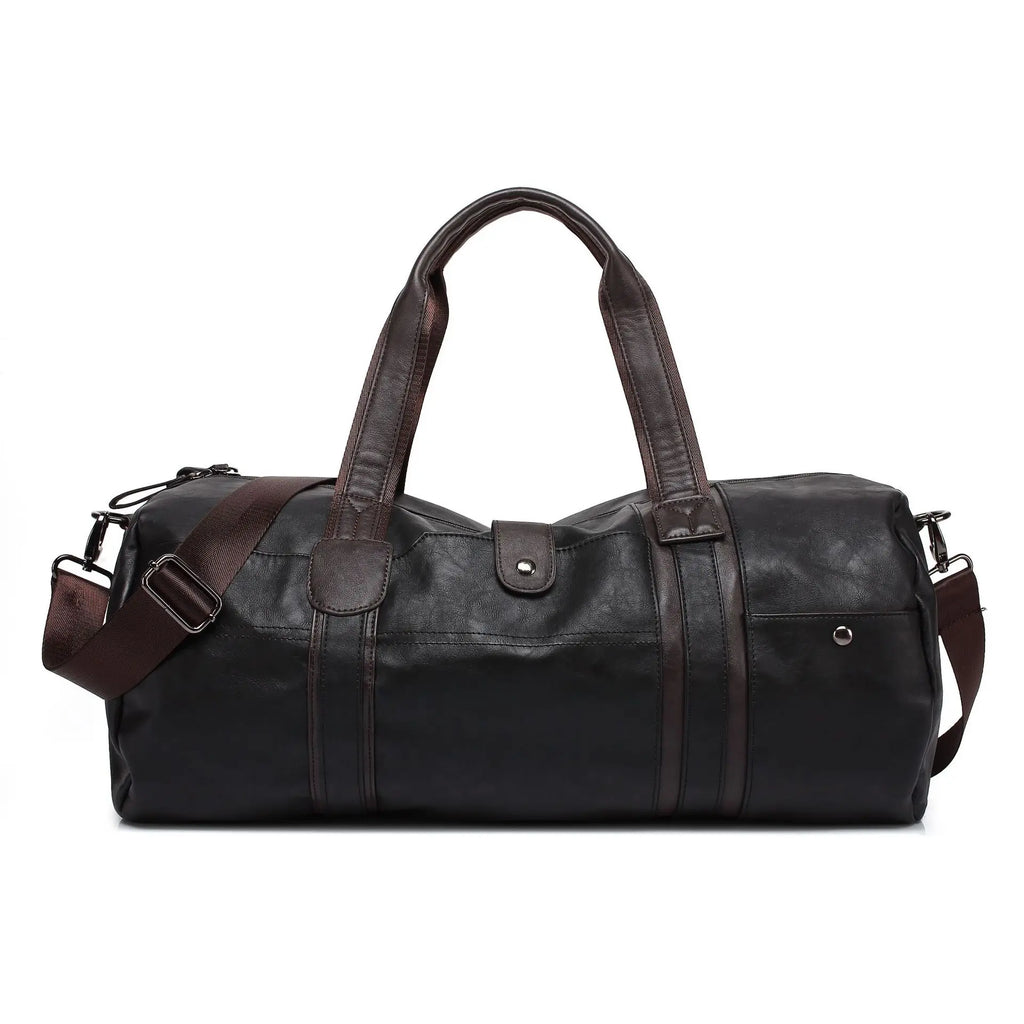 RUIMOM Vintage Sporttasche aus Lederoptik – Große Fitness- &amp; Reisetasche als Schulter- und Messenger Bag para mujeres y hombres