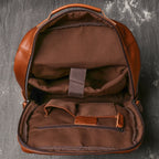 LEATHFOCUS Vintage Leder Rucksack Herren – Mochila cruzada elegante para portátil de 15 pulgadas, exterior, tamaño y tamaño 