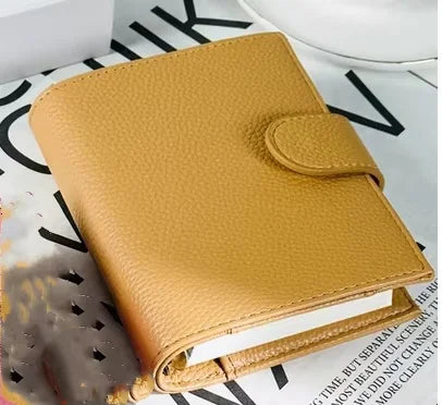 Vintage Leder-Notizbuch A7/M5 – Dreifach gefaltet, weich & nachfüllbar