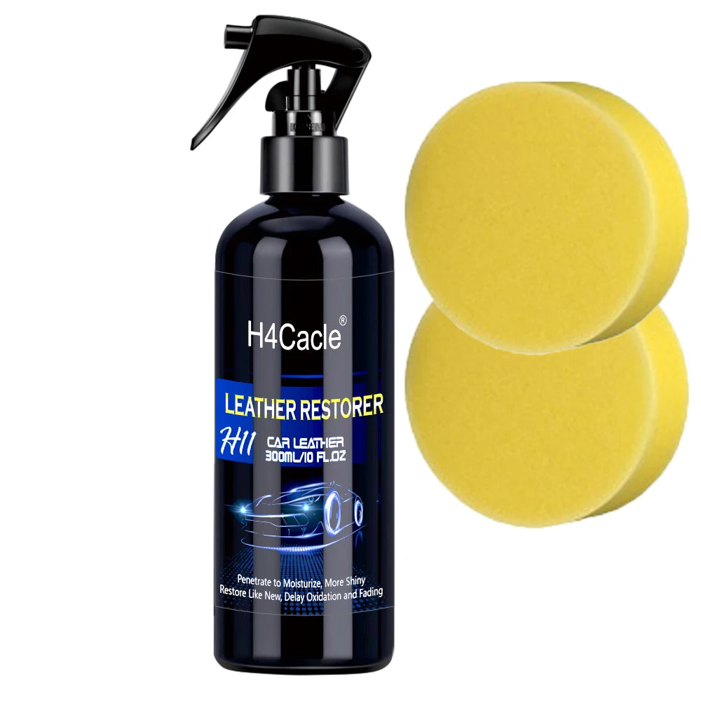 Leder Restaurator Spray für Auto & Innenraum – Flüssiger Farbauffrischer & Glanzpflege für Ledersitze & schwarze Kunststoffteile