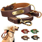 Personalisierbares Leder-Hundehalsband & Leine – Robust, Komfortabel und Individuell Graviert