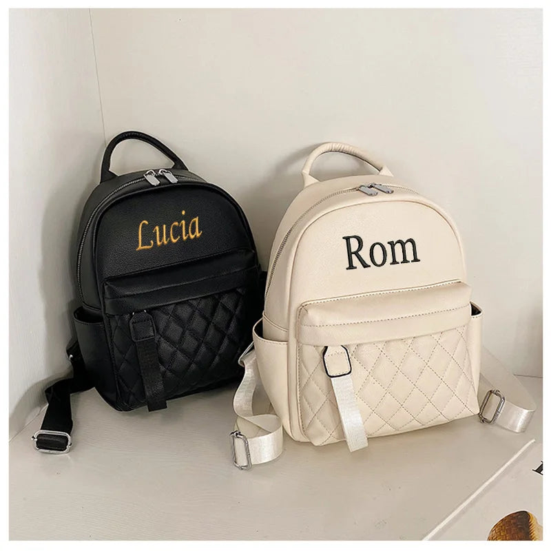 Mochila personalizada de piel sintética para mujer: la mejor mochila de moda con nombre, combinación y estilo para todo tipo de clima y actividades al aire libre