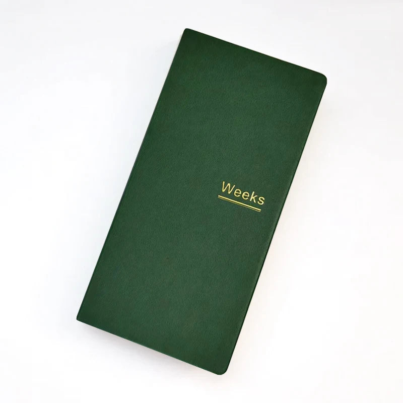 Elegantes Wochenplaner Notizbuch aus PU-Leder – Perfekt für Arbeit, Studium & Zeitmanagement