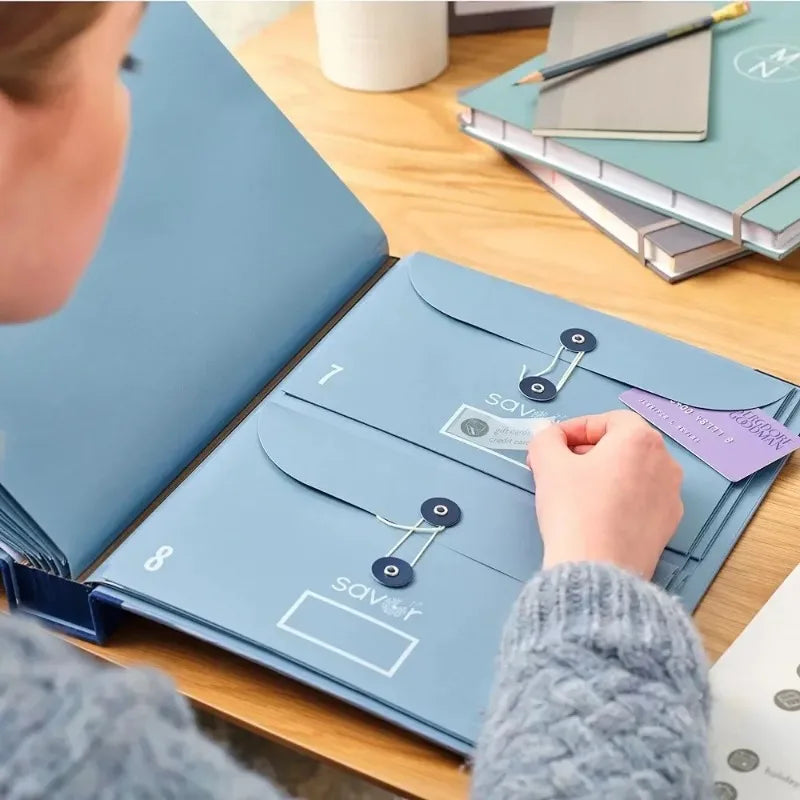 A4 Leder Akkordeon Dokumentenmappe – Binder Pocket File Organizer & Reise Portfolio für wichtige Unterlagen