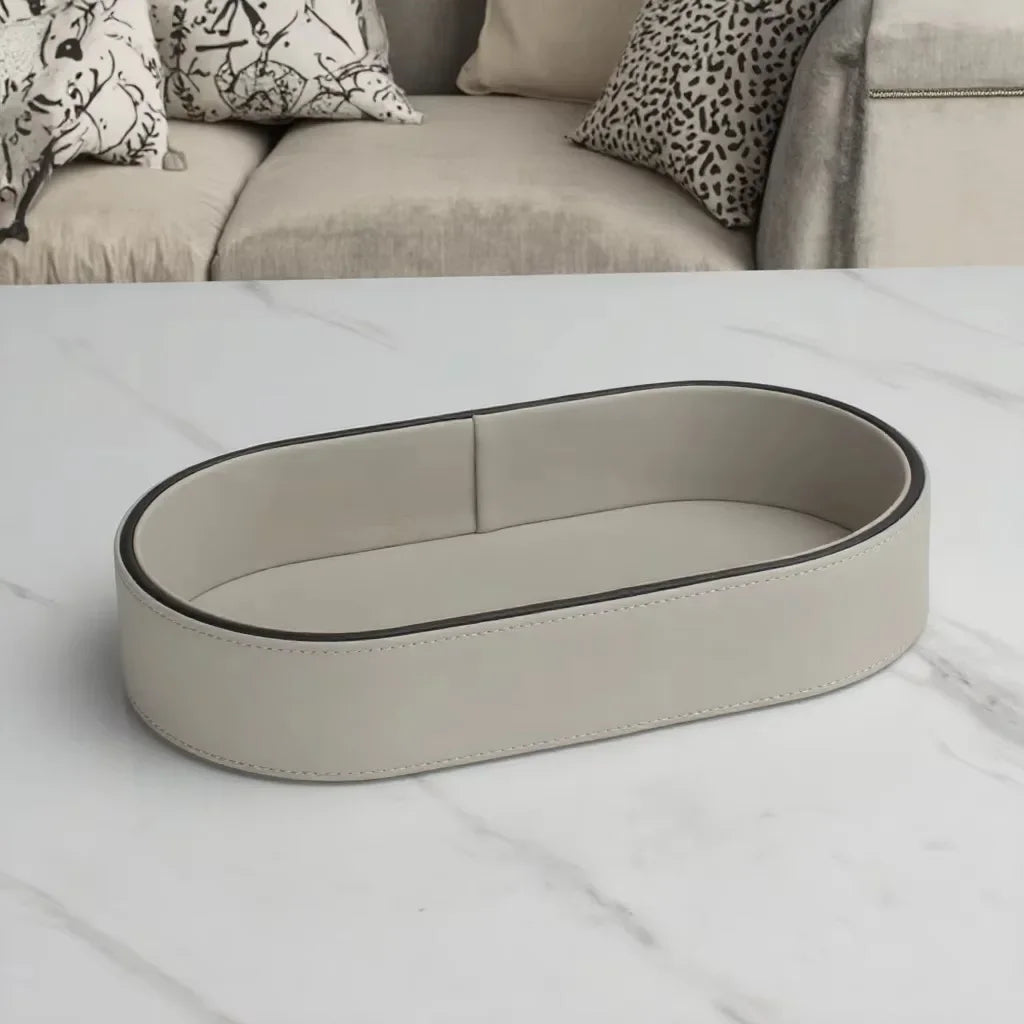 PU-Leder Aufbewahrungsbox & Ablageschale – Moderne Schmuck-, Schlüssel- & Kosmetik-Organizer für Flur, Wohnzimmer & Schreibtisch