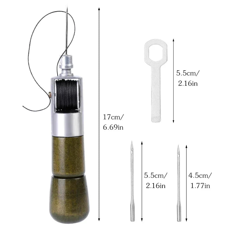 Fenrry Speedy Stitcher Leder Ahle – Manuelle Nähahle mit Holzgriff für Leder, Canvas & Reparaturen | DIY Lederwerkzeug