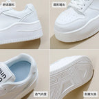 Damen Plateau Sneaker Grün – Chunky Lace-Up Sneakers aus Kunstleder im Hip-Hop Style für Frühling & Herbst