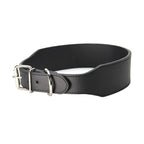 Robustes Lederhalsband für große Hunde – Strapazierfähiges Mikrofaser-Leder mit Polsterung & Schnellverschluss