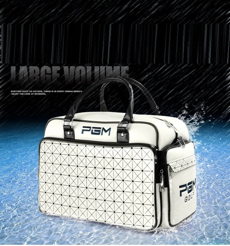Sac de golf PGM YWB016 – Grand sac de golf en cuir PU avec doubles compartiments, protection et design étanche 