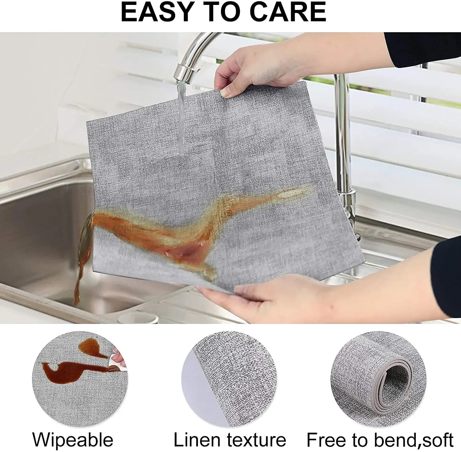 Hochwertige Kunstleder Tischsets – Wasserdichte, ölbeständige & hitzeisolierende Platzmatten im japanischen Stil (4er / 6er Set)